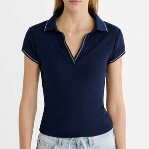 Contrast polo T-shirt
